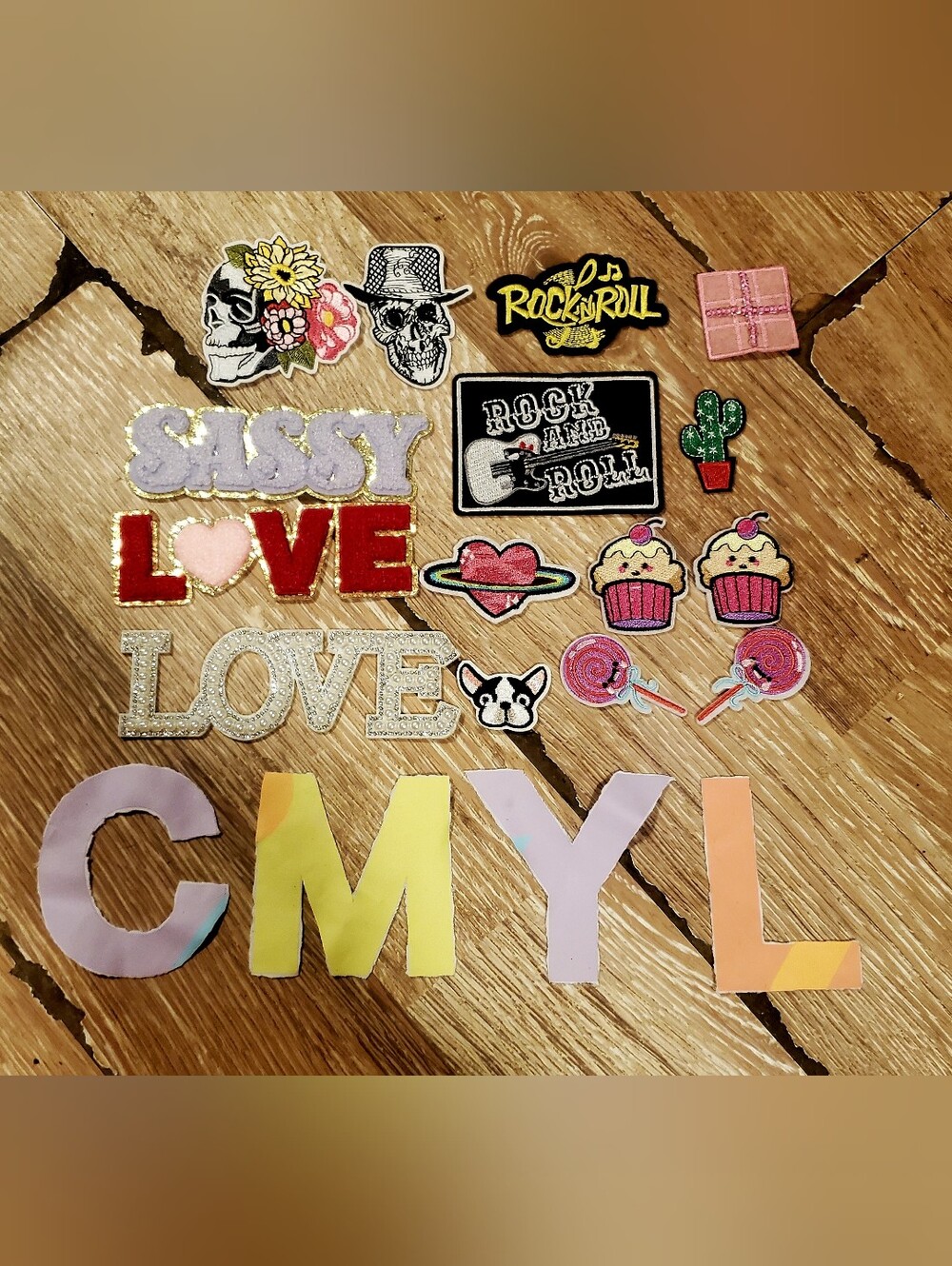 Assorted Iron-On Embroidered Patches -